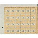 Australian Commonwealth The Kangaroo Issues C of A Watermark Five Shillings 5/- grey and yellow...