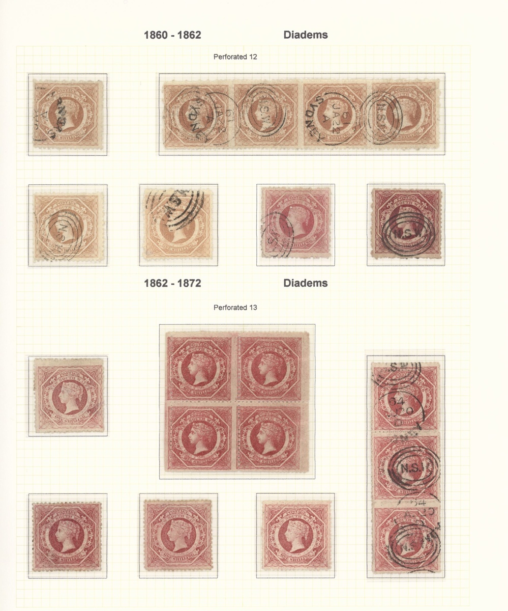 New South Wales Later Issues 1860-1902 perforated Diadems, the predominantly used collection al... - Image 14 of 15