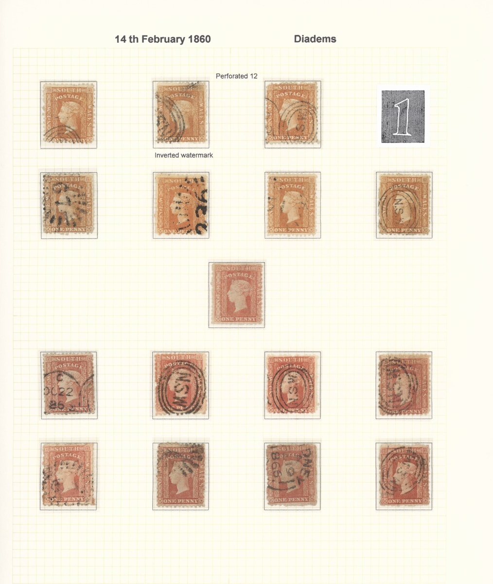 New South Wales Later Issues 1860-1902 perforated Diadems, the predominantly used collection al...