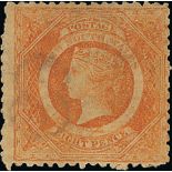 New South Wales Later Issues 1860-72 Diadem, perf 12 8d. red-orange, unused with part original...