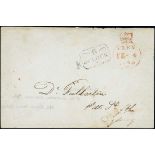 New South Wales 1845 (4 Feb.) entire addressed to Dr. Fullerton, Pitt Street, showing a faint...