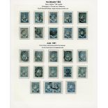 Victoria Half Lengths Ham Printings 3d. 1st./2nd. Printings (10), 3rd. Printing (14 with a hori...