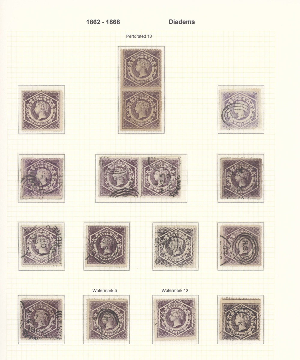 New South Wales Later Issues 1860-1902 perforated Diadems, the predominantly used collection al... - Image 11 of 15