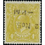 Australian Commonwealth King George V Heads Issued Stamps 1926-30 small multiple watermark, per...