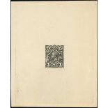 Australian Commonwealth Engraved Definitives of 1913-14 Harrison Die Proofs 1d. in black on yel...