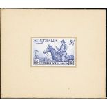 Australian Commonwealth King George VI 1949 (Oct.) UPU 3½d. die proof in ultramarine on white w...