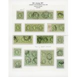 Victoria The Emblems A collection comprising 1857 watermark Large Star, imperforate 1d. (12, on...