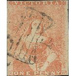 Victoria Half Lengths Ham Printings 1d. 1st. Printing, orange-brown, [28],