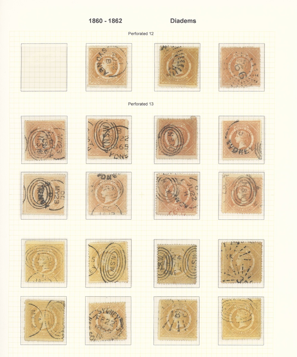 New South Wales Later Issues 1860-1902 perforated Diadems, the predominantly used collection al... - Image 12 of 15