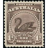 Australian Commonwealth Unissued 2d. and 1/- Engraved, 1914 1/- single-line perf 11 plate proof...