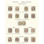 New South Wales Later Issues 1860-63 perforated Registered 6d., a range comprising perf 12 blui...