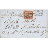 New South Wales 1850-51 Sydney Views Covers 1851 (23 Mar.) local envelope addressed to the Capt...