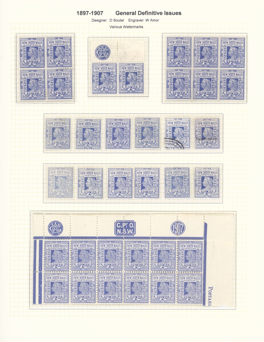 New South Wales Later Issues 1862-1907 mint and used collection including 1862-65 surfaced pape... - Image 30 of 34