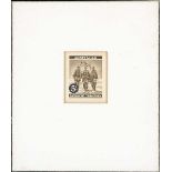 Australian Commonwealth Australian Antarctic Territory 1959 (Dec.) 5d. on 4d. brown die proof o...