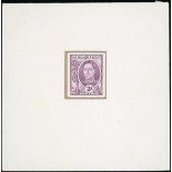 Australian Commonwealth King George VI 1944 2d. die proof in bright purple on white wove paper,...