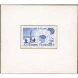 Australian Commonwealth Australian Antarctic Territory 1957 (Mar.) 2/- blue die proof on white...