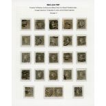 Victoria The "Woodblocks" Perf. 12 6d. black (24 with a pair and one "imperforate"),