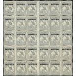 Australian Commonwealth The Kangaroo Issues C of A Watermark One Pound £1 grey overprinted "spe...