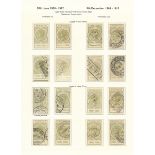 South Australia 1886-1912 "Long Stamps" 1906-12 Thick "postage" A collection comprising 3d. (19...