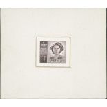 Australian Commonwealth King George VI 1947 Princess Elizabeth, 1d. slate-purple die proof on w...