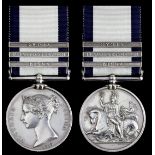 A unique Naval General Service Medal awarded to Blacksmith W. Tuckey, Royal Navy, whose first a...