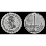 Nelson Testimonial Medal 1844, by E. Avern, 61mm, white metal, the obverse featuring a bust of...