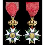 France, Second Empire, Legion of Honour, Officer´s breast Badge, 62mm including crown suspensio...