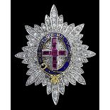 Coldstream Guards In platinum, gold, silver, diamonds, rubies and enamel, the Star of the Orde...