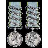 Crimea 1854-56, 4 clasps, Alma, Balaklava, Inkermann, Sebastopol (J. Thorp. 4th Lt. Dragns.), o...