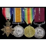 A Great War M.S.M. group of four awarded to Sergeant H. Melton, Labour Corps, late Royal Fusili...