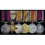 A landmark 'Retreat from Mons' D.C.M. group of six awarded to Captain W. Harrison, South Lancas...