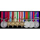 A fine Second World War B.E.F. 1940 operations D.C.M. group of eight awarded to Major T. G. Wil...