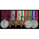 A Second World War ‘George Cross action’ G.M. group of six awarded to Corporal A. P. French, Ro...