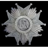 France, Second Empire, Legion of Honour, Star, by Ouizille Lemoine, Paris, 94mm, silver, with m...