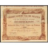 France: A good collection of 99 credit and Finance company certificates, dating from the 1850's...