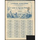 Borneo: L'Union Fonciere, 25 franc share, Paris 1896, #50624, attractivepiece with vignettes of...