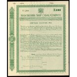 Great Britain: Manchester Ship Canal Company, 41/4% mortgage debenture for £1000, 1952, specime...