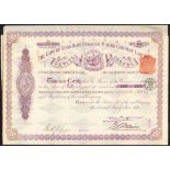 South Africa: Cape of Good Hope Diamond Mining Co. Ltd., bearer warrant for 5 shares of £5, 188...