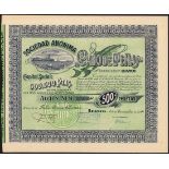 Spain: Cabo de Peñas, 500 peseta share, Luanco 194[6], #808, lighthouse and fishing boats, two...