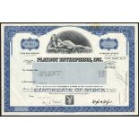 USA: Playboy Enterprises Inc. (DE), common stock certificate, [1981], #NB6032,facsimile signatu...