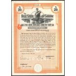 Germany: Free State of Saxony 6% Sterling Loan of 1927, a group of 3 bonds for £20, allegorical...