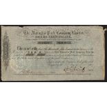 Great Britain: Alexandra Park Company Ltd., 10 'A' shares of £5, 1863, #15336, black, blue unde...