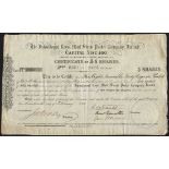 GREAT BRITAIN. Intercolonial Royal Mail Steam Packet Company Limited, 5 shares of £5, 186[1], s...