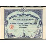 France: A collection of Banking companies operating overseas comprising Banque Franco-Americain...