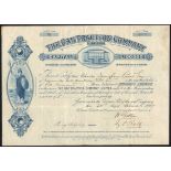 Great Britain: Gas Traction Company Ltd., £1 shares, 189[4], #78, very attractive piece printed...