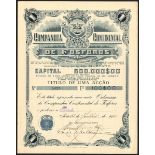 Portugal: A pair of match companies - Companhia Lusitana de Fosforos, 5 shares, Porto 1928, #34...