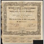 France: Bateau a Vapeur La Ville D'Annonay ... Magnard et Cie., 500 franc share, 1860, #190, OF...