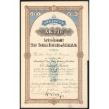 Norway: Aktieselskabet Den Norske Industri-og Vexelbank, 1000 kroner share, Christiania 1898, #...