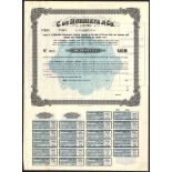 Great Britain: C. de Murrieta & Co. Ltd., a set of 5% debentures, 1891, for £100, £500 and £100...