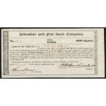 USA: Gibraltar and Flat Rock Company (MI), certificate for one share, Detroit 183[6], small for...